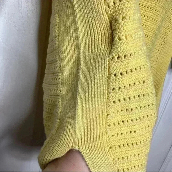 Reitman’s Knitted  Sweater Boat Neck 3/4 Length Sleeves Yellow Size Extra Small - Picture 14 of 16